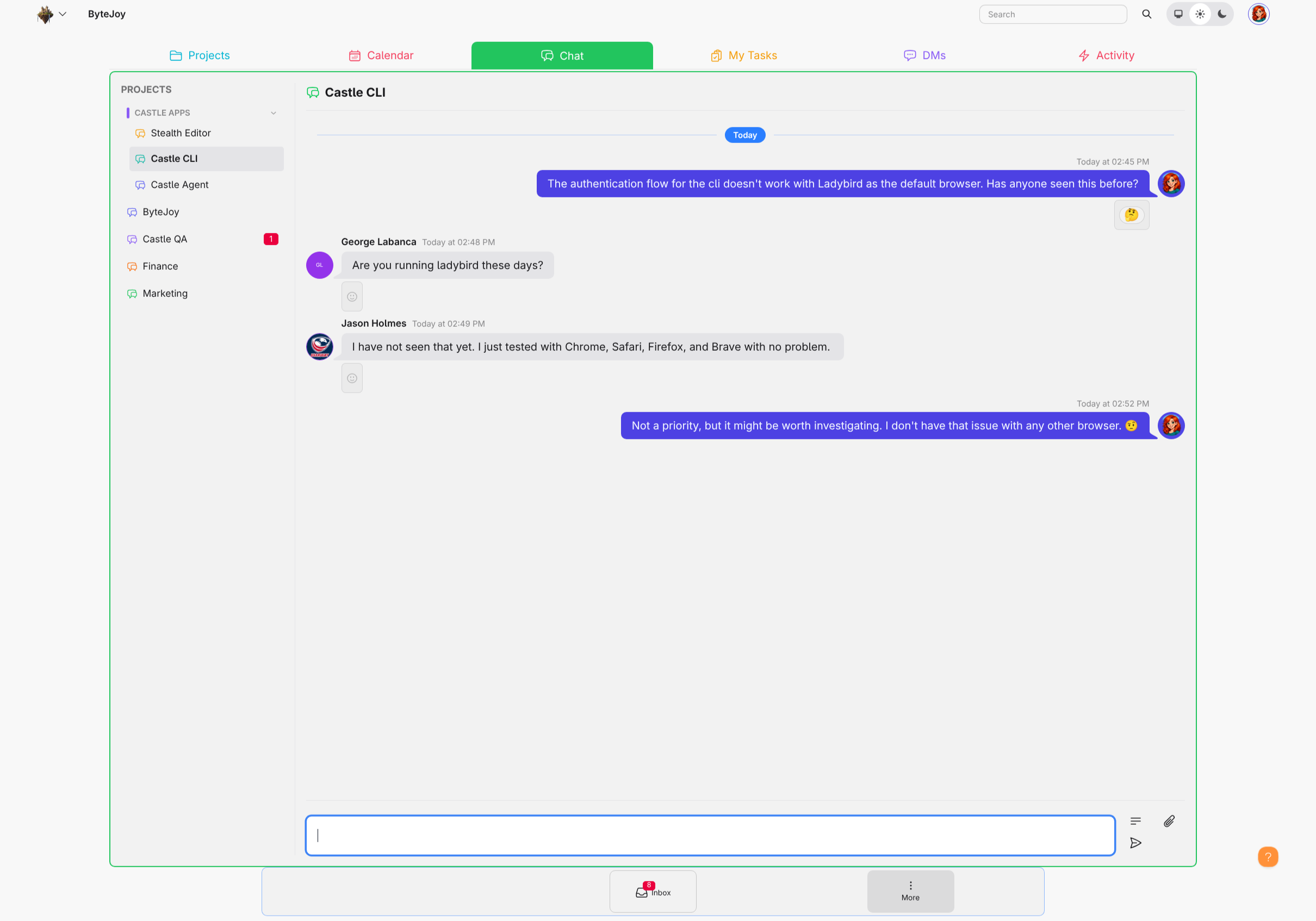 Chat screenshot