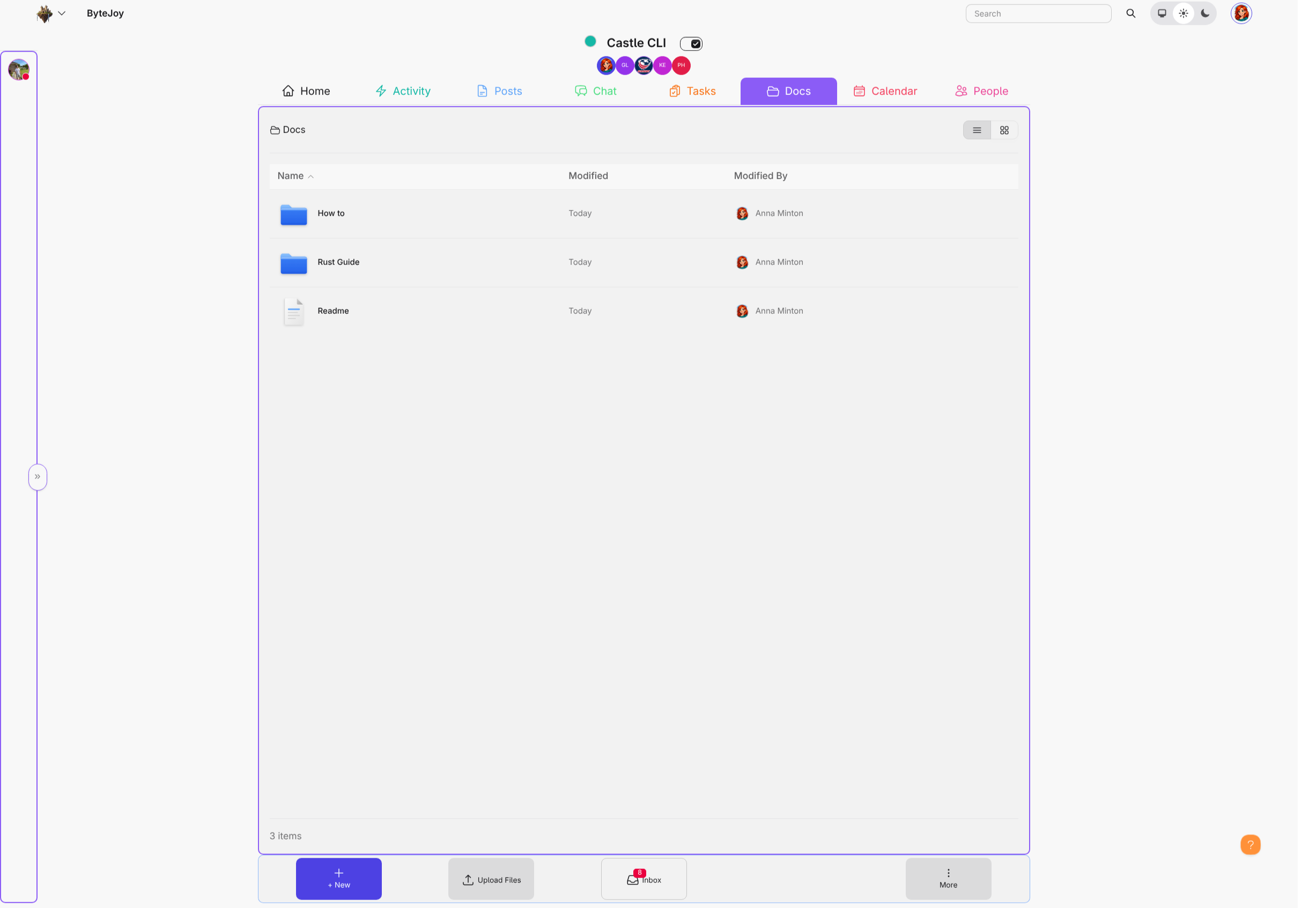Files and Docs screenshot